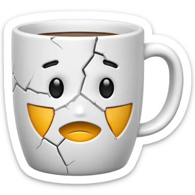 cracked mug sticker