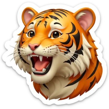 Tigre qui baille sticker