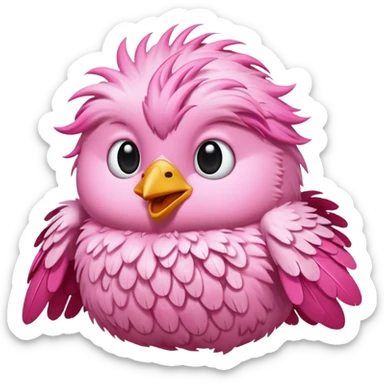 pink birds sticker