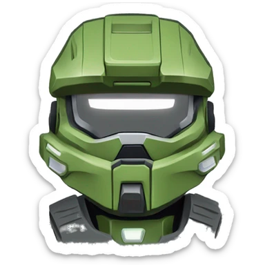 master chief halo panda bear sticker
