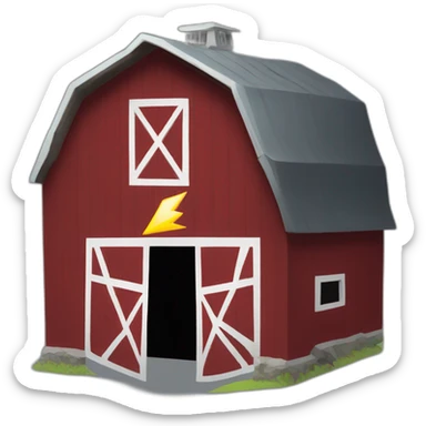 Barn lightning bolt sticker