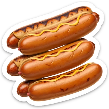 shorter romanian sausages with mustard sticker