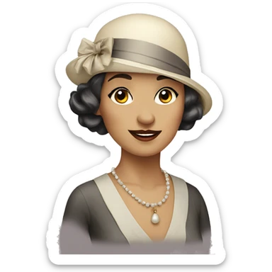 1920s woman sticker