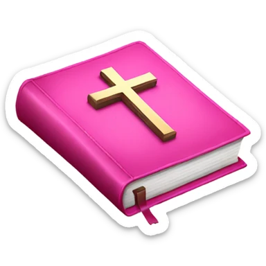 Pink bible with cross sticker