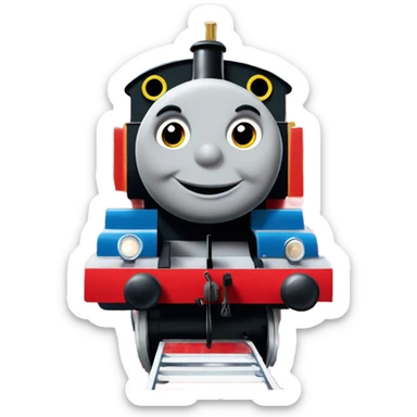 thomas the tank engine us flag sticker