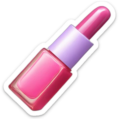 lip gloss bottle with block top sticker