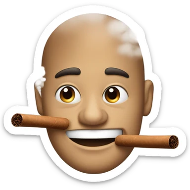 Cigar smoking a cigar  sticker