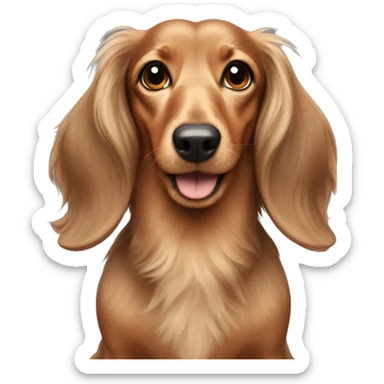 longhaired dachshund sticker