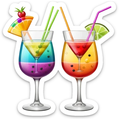 Change this cocktail to emoji style, make cheers action sticker
