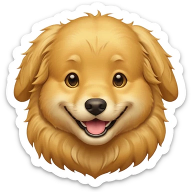 I want an emoji of a goldenretriever who is laughing sticker