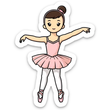 Balerina with tutu sticker