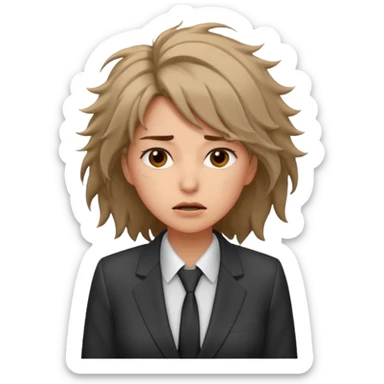 Late to work (female) sticker