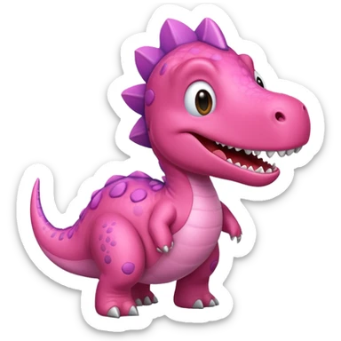 pink dino sticker