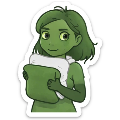 Girl getting period  sticker