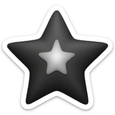 Star that black color sticker