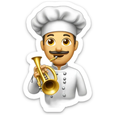trumpet chef sticker