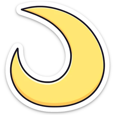 Half moon sticker