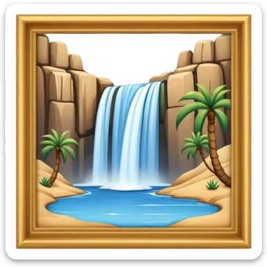 Waterfall in the desert sticker