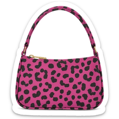Pink leopard bag, remove background sticker