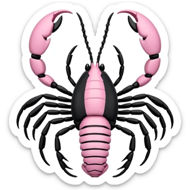 Light pink and black scorpion sticker