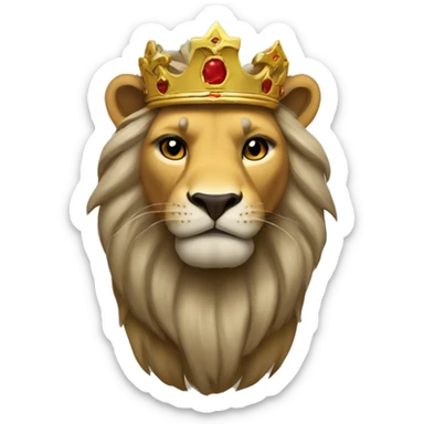 un león con fuerza y nobleza sticker