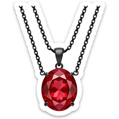 ruby necklace sticker