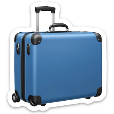 blue carry-on luggage sticker