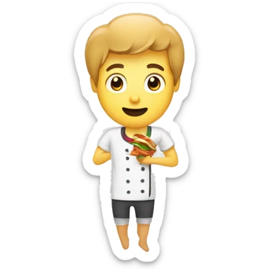 a person asking you if you want to eat a kebab for lunch, with a question mark sticker