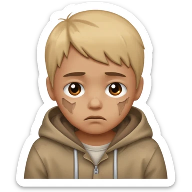 A poor child sticker