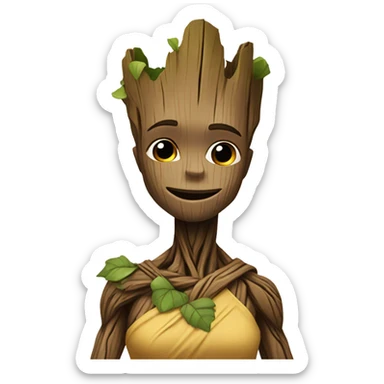 Groot in dress sticker