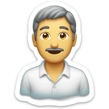 Homme qui boit de un vers d’eau sticker