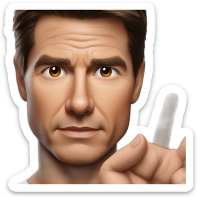 Tom cruise do a heart with his hand sticker