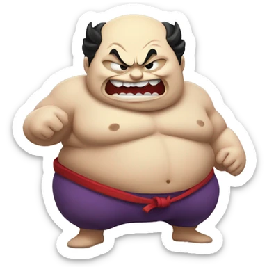 joker fighting sumo sticker