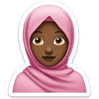 Girl with pink hijab  sticker