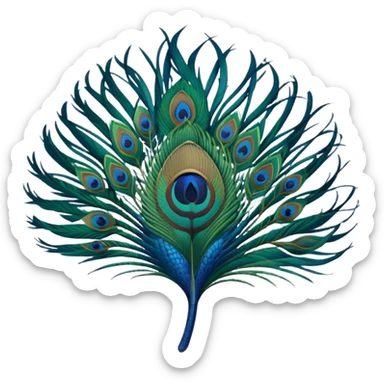 Peacock feather emoji  sticker