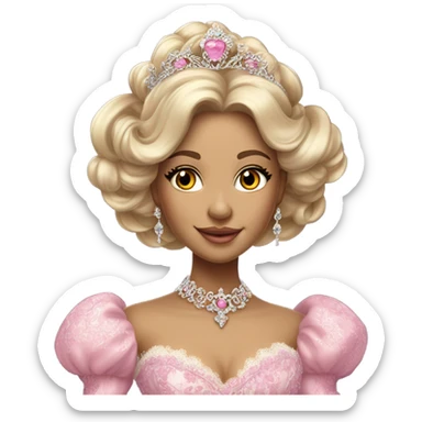 Rococo pink princess sticker
