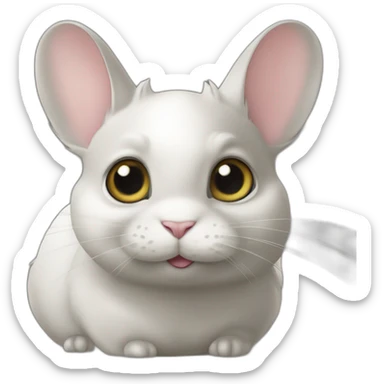 Chat de race British chinchilla gold avec des yeux verts sticker