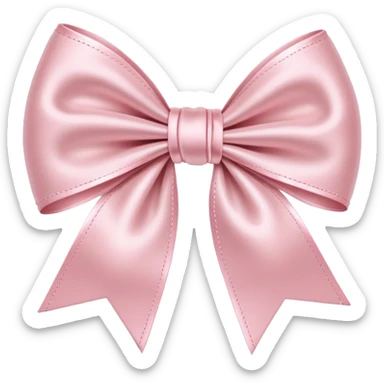light pink bow on light pink bow sticker