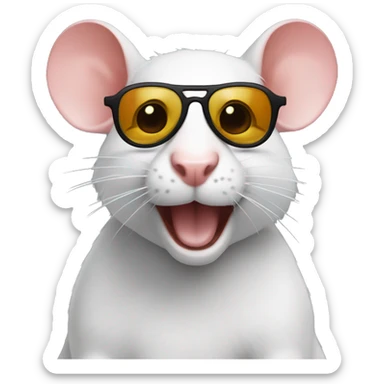 raton laveur avec des lunettes de soleil  sticker