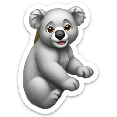 Coala on tree sticker