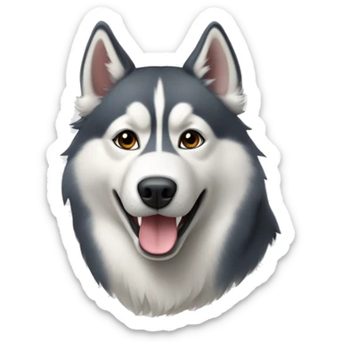 husky siberiano branco sticker