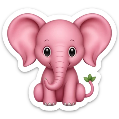 Strawberry elephant sticker