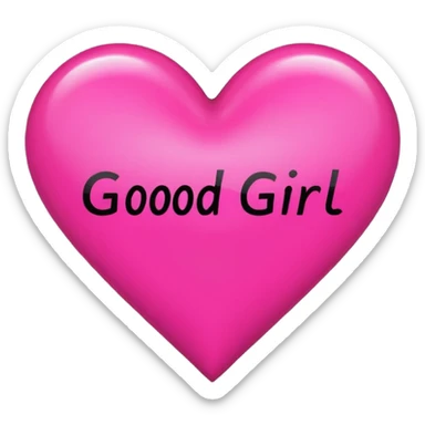 Hot pink heart that says good girl gone bad  sticker