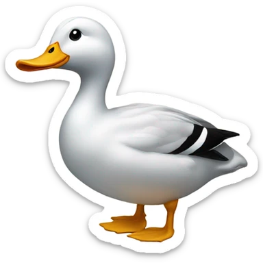 Duck with present  sticker