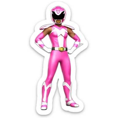 pink power ranger full body sticker