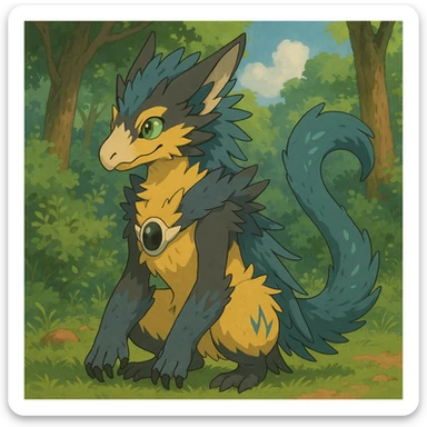Sergal-Protogen-Trico-Zeraora-Vernid-fusion-hybrid-creature sticker