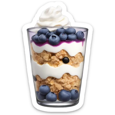 blueberry crumble yogurt parfait sticker