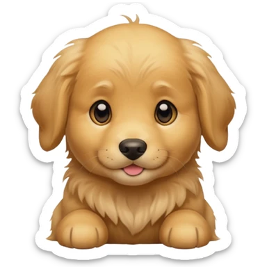Golden retriever puppy sticker