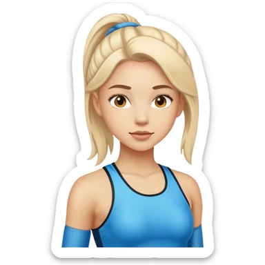 confident girl in sportswear sticker