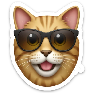Cat with sunglasses sticker